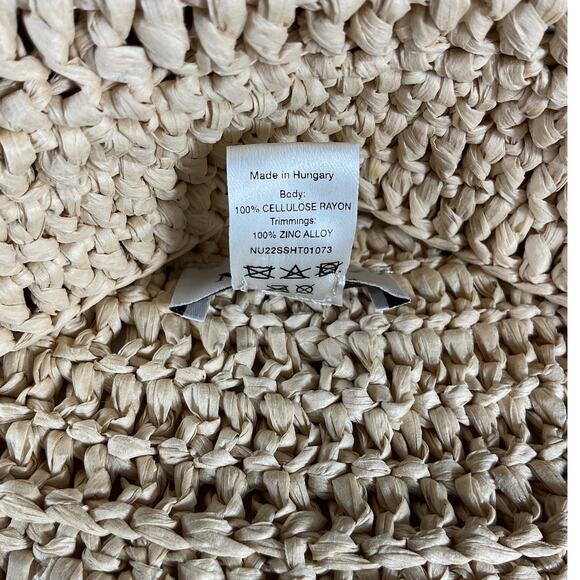 Nanushka Woven Tan Dunia Bucket Hat Size XS / S main image 5